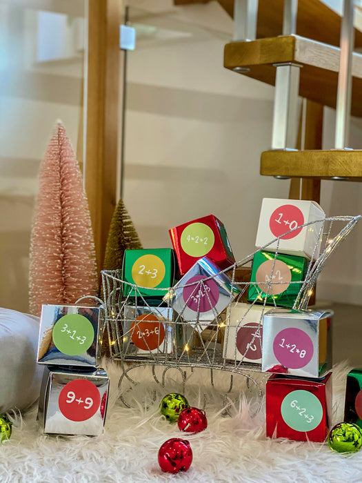 8 Pappschachteln für DIY Adventskalender Advent Kisten Boxen - grün