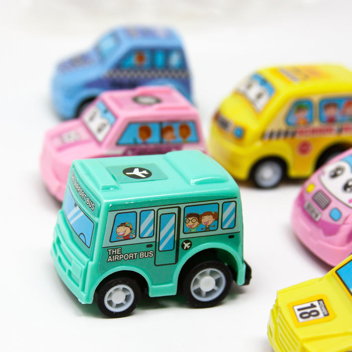 6 Spielzeugautos mit Tasche Mini Spielzeug Autos Fahrzeuge Set für Kinder zum Spielen ab 3 Jahren