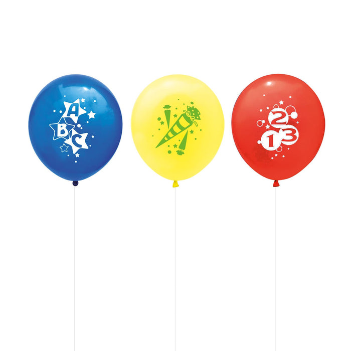 Schuleinführung Schulanfang Einschulung Deko Set - Luftballons + Deckenhänger Girlanden + Sticker