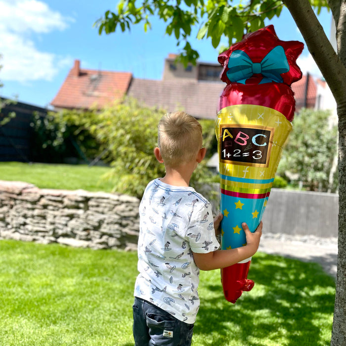 Schuleinführung Schulanfang Einschulung Deko Set - Alles Gute zum Schulanfang Girlande + Luftballons