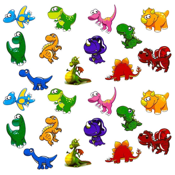 24 Dino Sticker Dinosaurier Aufkleber Kinder Geburtstag Spielen Basteln