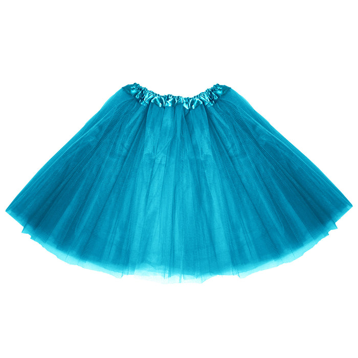 Tutu Tütü Damen Rock türkis Tüllrock Unterrock Kostüm Accessoire für Fasching Karneval 60 cm - 116 cm