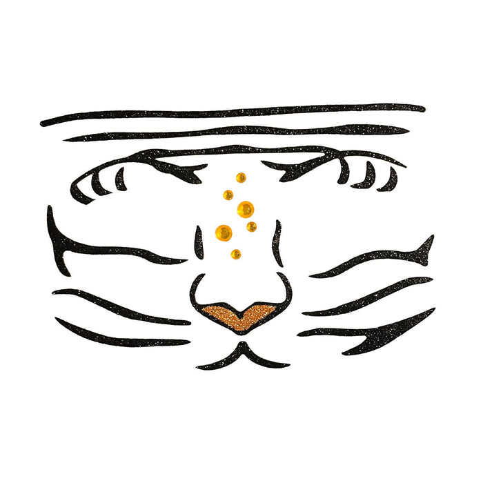 Tiger Gesicht Sticker Set Tiergesicht Aufkleber für Fasching Karneval Geburtstag Kinder Motto Party