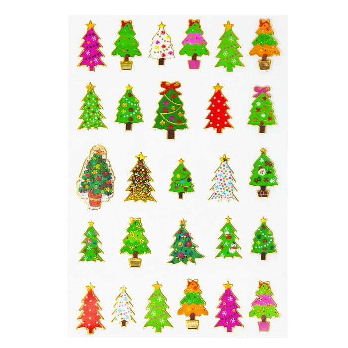 Weihnachten Weihnachtsbaum Tannenbaum Sticker 27 Stk. Aufkleber Weihnachtsmotive Geschenk Deko