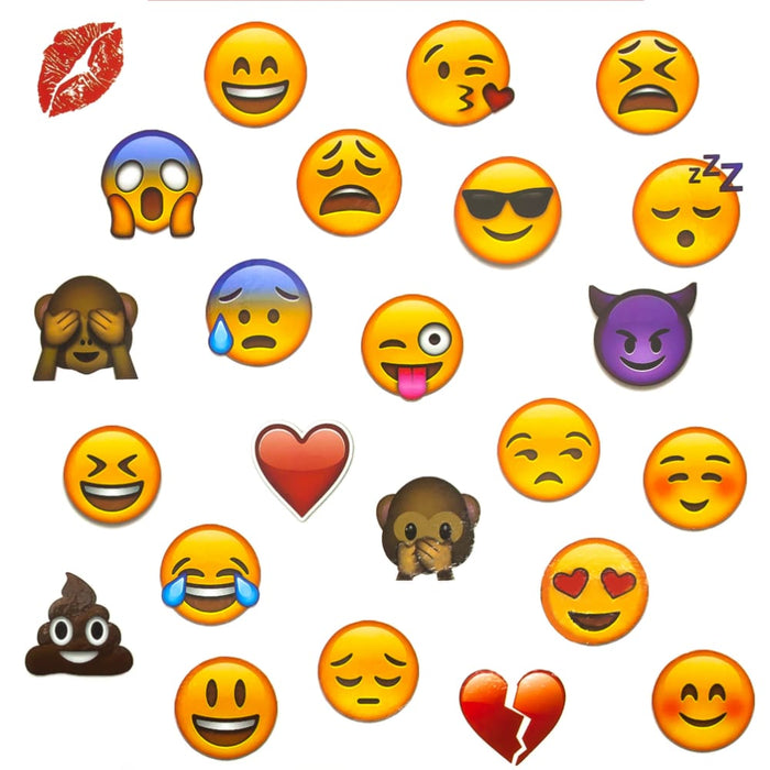 Emoji 48 Stück Temporäre Tattoos Aufkleber Emoticons Smiley