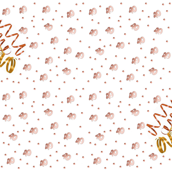 Konfetti 40. Geburtstag Jubiläum über 2500 Stück Zahl + Punkte Tisch Deko Streudeko - roségold