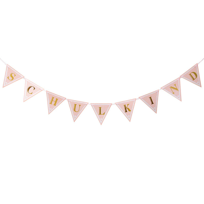 Schuleinführung Schulanfang Einschulung Deko Set - Schulkind Folienballon + 2 Girlanden + Zuckertüten Konfetti + Konfetti Set mit Schulmotiven