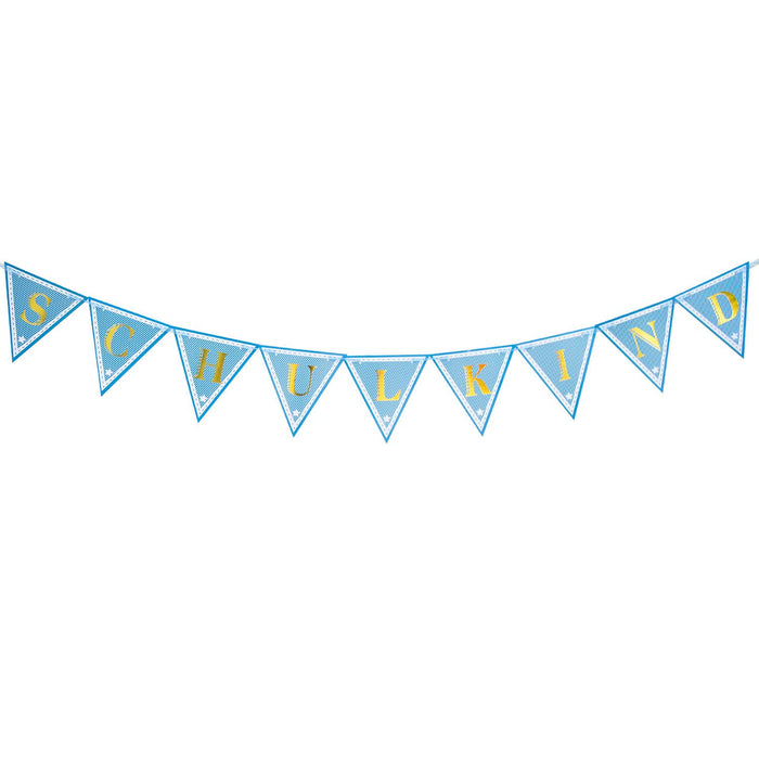 Schuleinführung Schulanfang Einschulung Deko Set - Schulkind Folienballon + 2 Girlanden + 2 Konfetti Sets