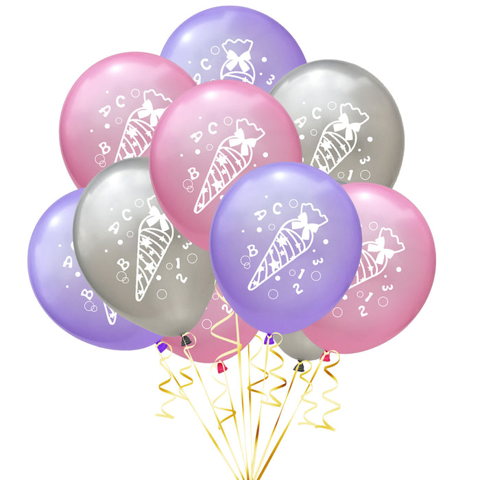 Schuleinführung Schulanfang Einschulung Deko Set - Schulkind Folienballon + 2 Girlanden + Zuckertüten Konfetti + 20 Luftballons