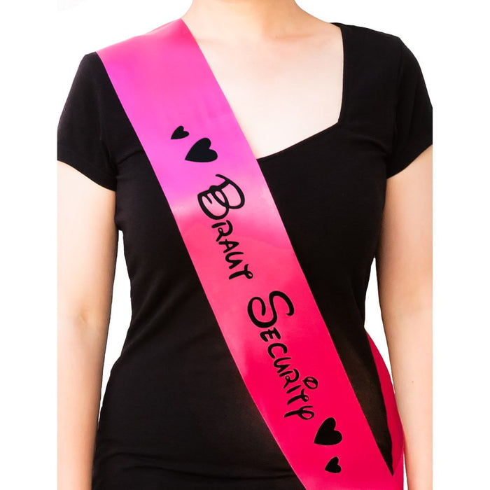 Schärpe Braut + Braut Security Set JGA Hen Party Bride to be Herz pink