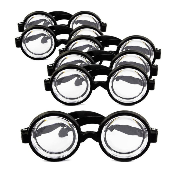 6x Idiotenbrille Streber Nerd Geek Brille Fasching Karneval Halloween