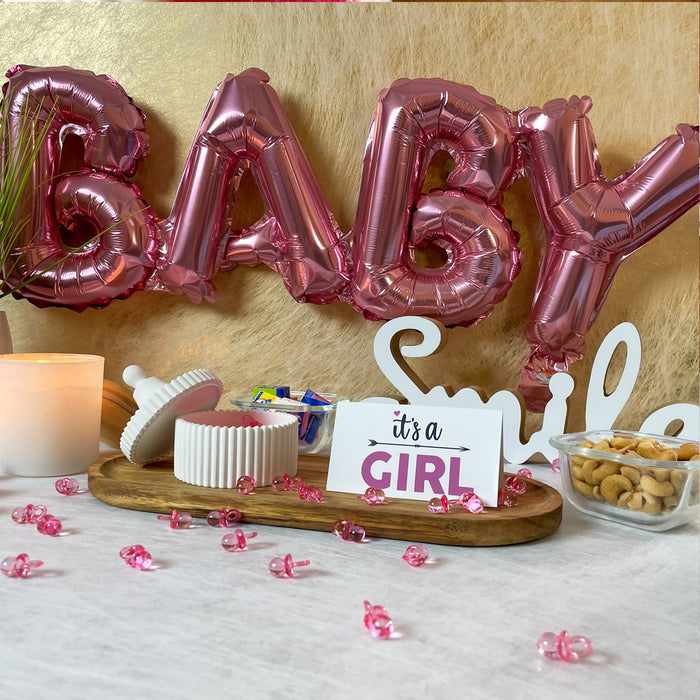 30 Mini Schnuller rosa Tischdekoration Streudeko Taufe Geburt Dekoration Baby Shower