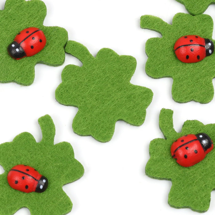 Marienkäfer + Kleeblatt Deko Set Konfetti Geburtstag Silvester Feier Party Glück Streu Geschenk Deko