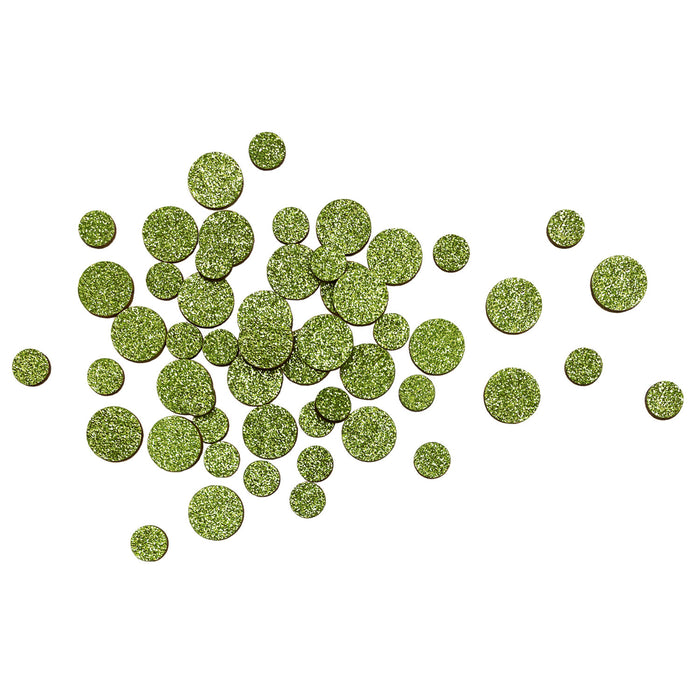 Holz Konfetti Rund Streudeko Tisch Deko für Silvester Weihnachten Geburtstag Fasching Motto Party - grün
