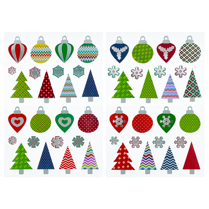 Weihnachts Sticker Kugel Baum Schneeflocke Aufkleber zum Verzieren Scrapbooking Basteln für Advent Weihnachten