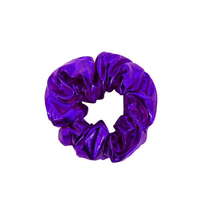Scrunchie Haargummi Zopfgummi Haarband für Mädchen Damen 80er Jahre 80s Motto Kostüm Party - lila