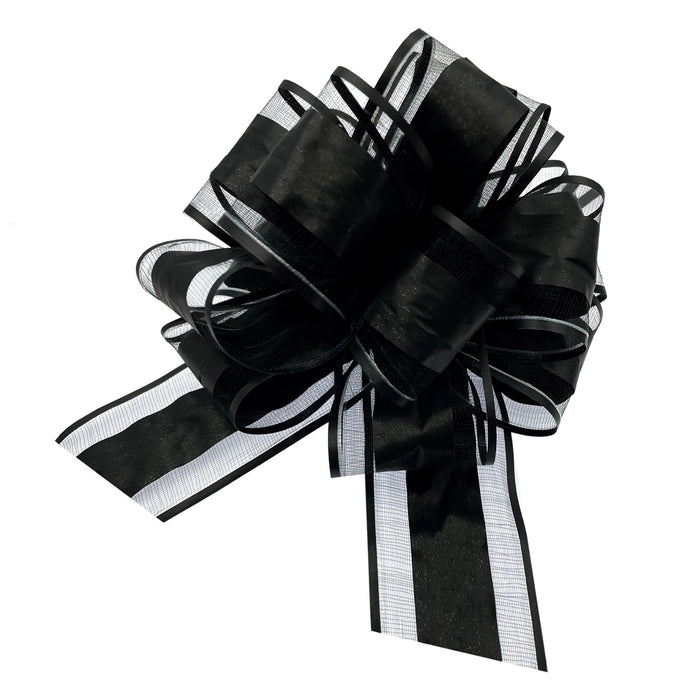 Geschenkschleife Deko Schleife für Geschenke Tüten Zuckertüte Weihnachten Geschenkdeko - schwarz
