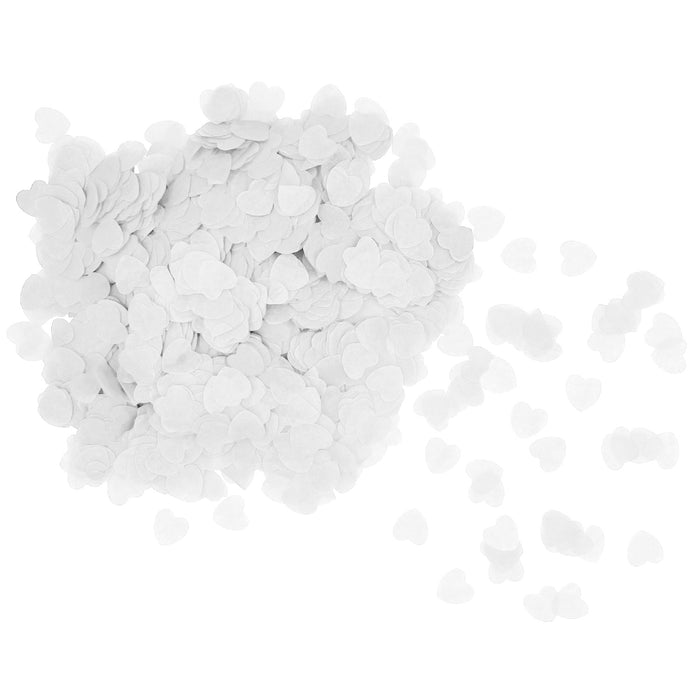 Papier Herz Konfetti Herzen Tischdeko Streu Deko für Valentinstag JGA Hochzeit Geburtstag Liebe - weiß