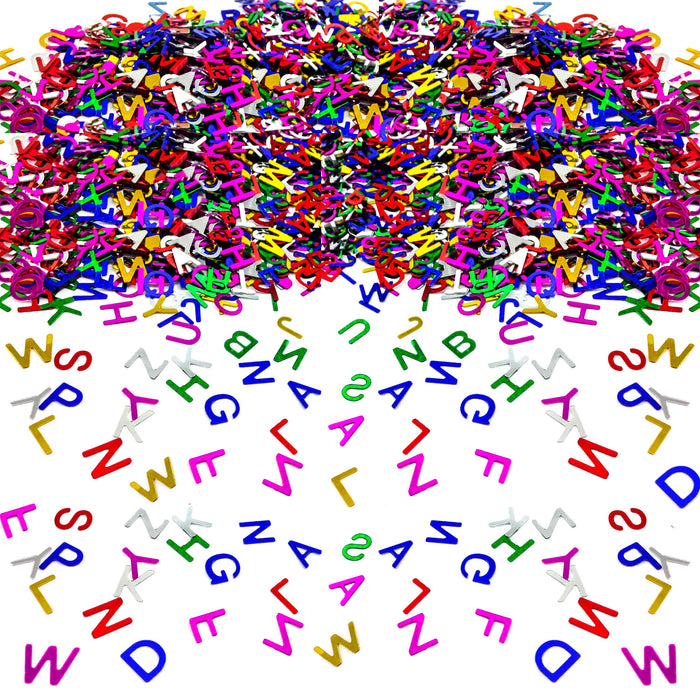 ABC Buchstaben XXL Konfetti Set - über 2500 Stück - Bunt Tisch Deko Streudeko für Schuleinführung Einschulung Mädchen Jungen