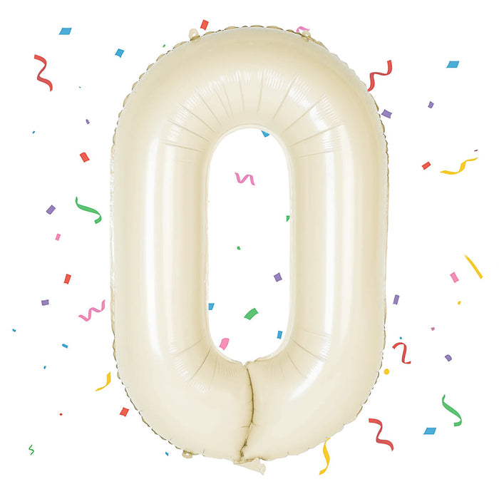 1x Folien Luftballon mit Zahl 0 für Geburtstag Jubiläum Party Deko Ballon