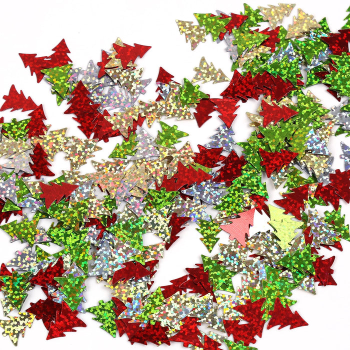 Tannenbaum Konfetti glänzend irisierend Weihnachtsbaum Tisch Streu Deko für Weihnachten - bunt
