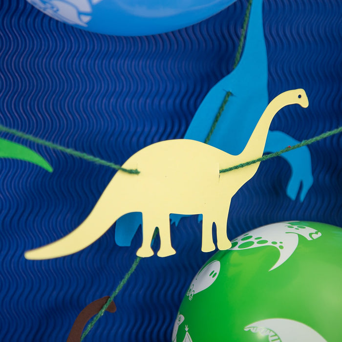 Dino Girlande 4m Dinosaurier Kinderzimmer Deko Kinder Geburtstag Party