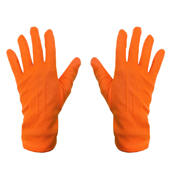 Handschuhe Herren und Damen Handschuh orange für Fasching Karneval Motto Party Kostüm Accessoire für Halloween