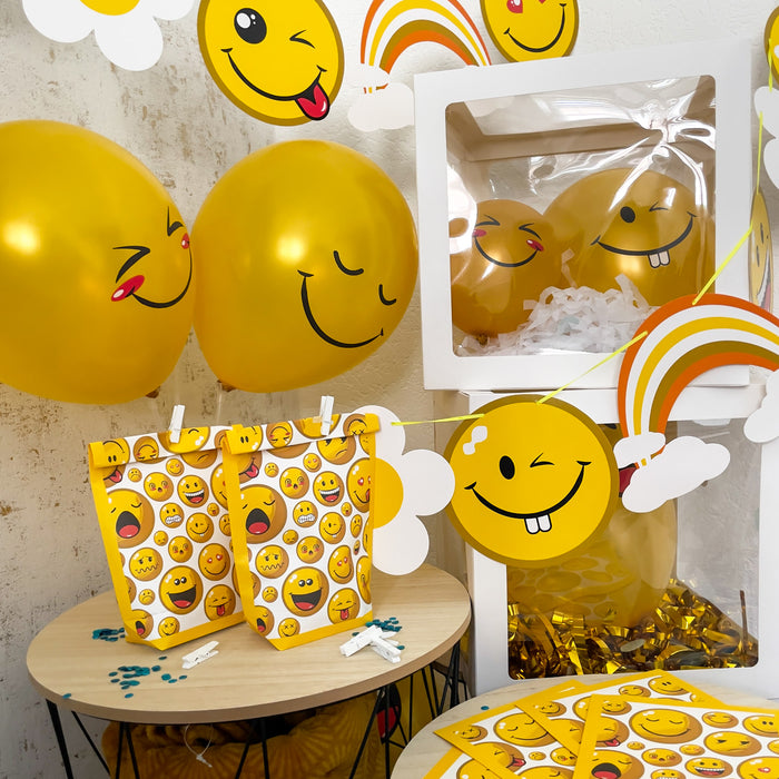 6 Smiley Geschenktüten Pferd Papiertüten für Kinder Geburtstag Motto Party Einschulung Mitgebsel