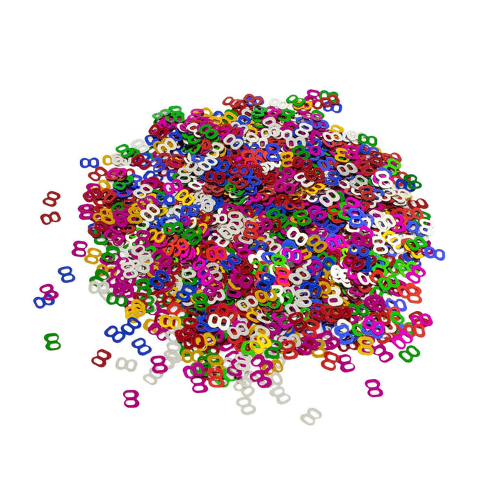 Konfetti Zahl 8 Geburtstag Jubiläum +800 Stk. Streudeko Tisch Deko - bunt