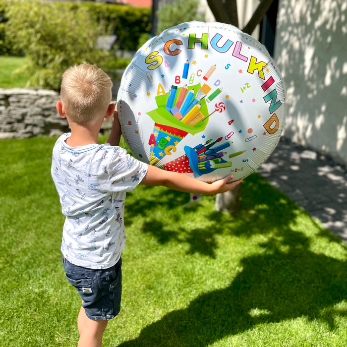 Schulkind + Zuckertüte Folien Luftballons für Schuleinführung Schulanfang Einschulung Dekoration Ballons