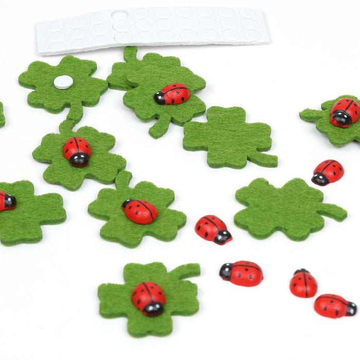 Marienkäfer + Kleeblatt Deko Set Konfetti Geburtstag Silvester Feier Party Glück Streu Geschenk Deko