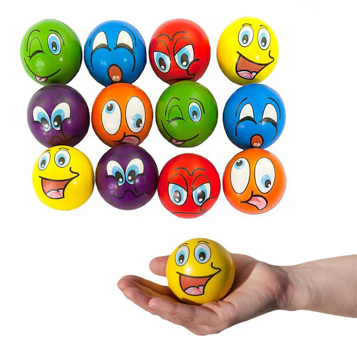 Smiley Grimassen Knautschball Antistressball Softball - Mix