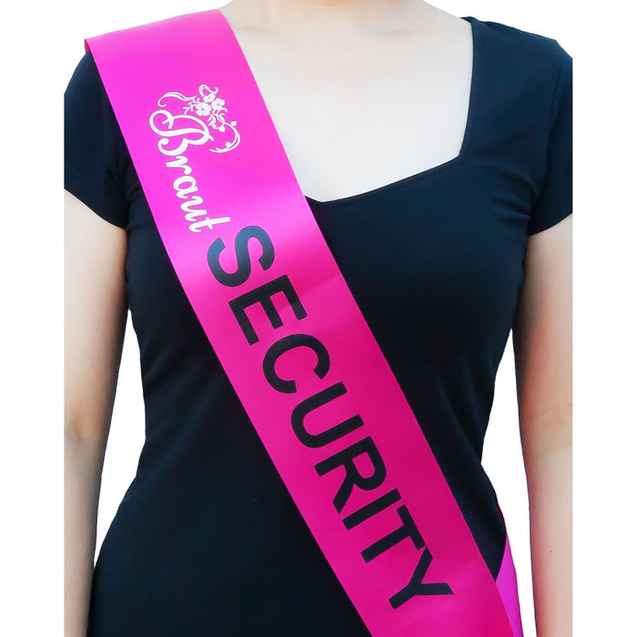 Schärpe Braut + Braut Security Set JGA Hen Party Bride to be pink