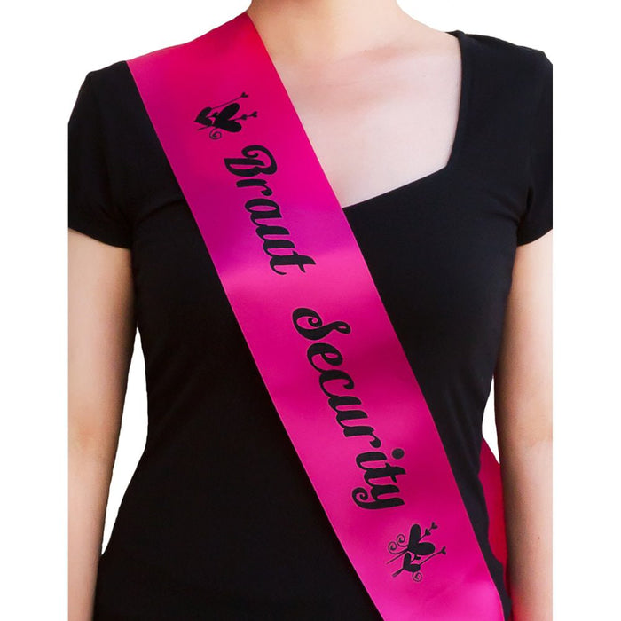 Schärpe Braut + Braut Security Set JGA Hen Party Bride to be pink