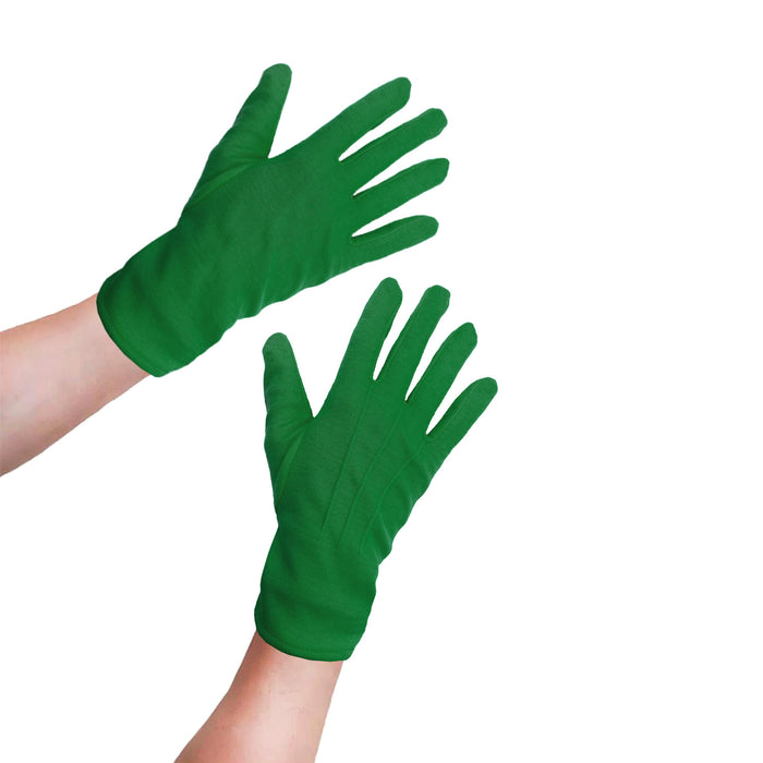 handschuhe grün karneval Handschuhe Herren und Damen Handschuh dunkelgrün für Fasching Karneval — Oblique Unique