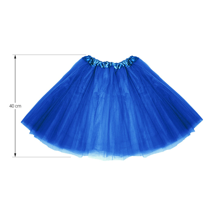 Tutu Tütü Damen Rock dunkelblau Tüllrock Unterrock Kostüm Accessoire für Fasching Karneval 60 cm - 116 cm