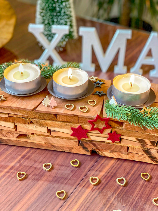 100 Mini Holz Herzen mit Loch Dekoherzen Tischdeko für Hochzeit Holzdeko für Verzierung Basteln