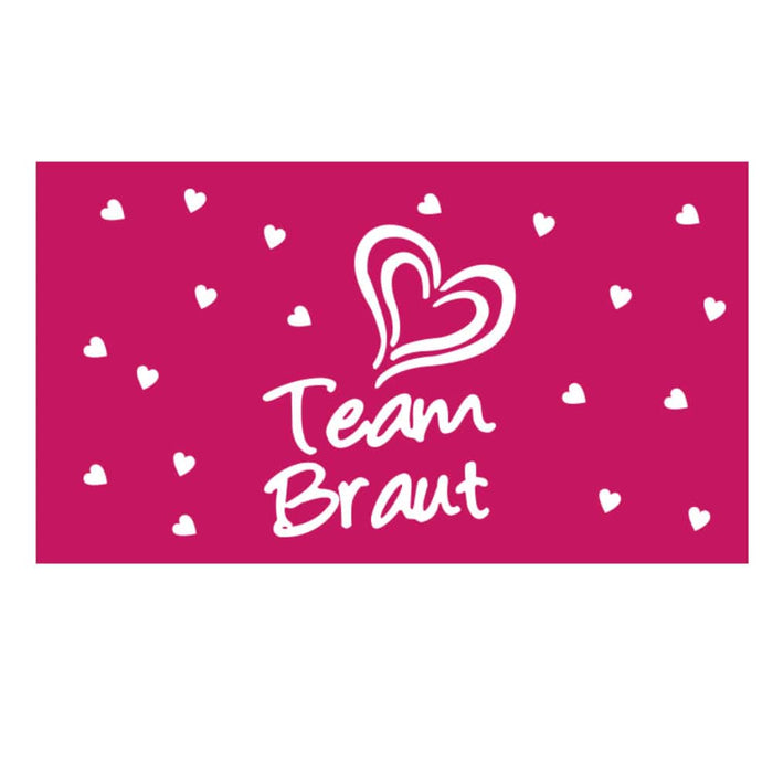 Braut + Team Braut Dosen Flaschen Sticker 10 Stk JGA Etiketten Aufkleber