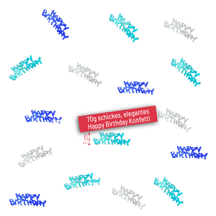 Konfetti Happy Birthday Geburtstag Jubiläum - 2500 Stück - Streudeko Streuteile Deko