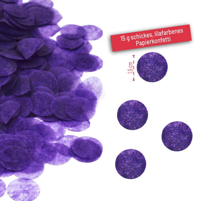 Papier Konfetti Streu Deko Tischdeko für Geburtstag Party Fasching Karneval - dunkellila