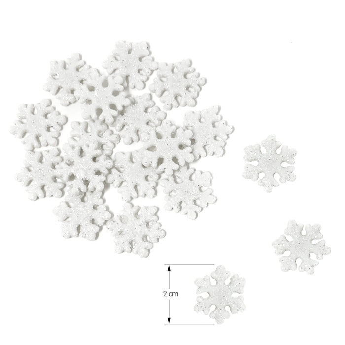 Schneeflocken Schneekristalle als Streudeko Tischdeko Deko für Weihnachten zum Basteln DIY - weiß