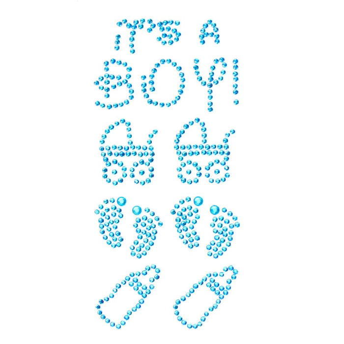 It's a Boy Strass Steine Sticker Geburt Baby Shower Taufe Deko - türkis