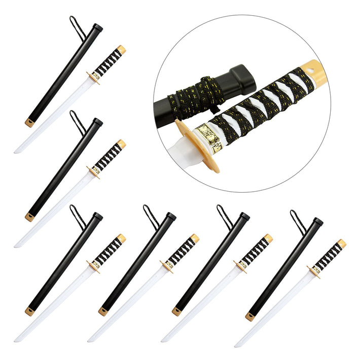 6x Japanisches Schwert Samurai Ninja Spielzeug Schwert Fasching Karneval Cosplay Motto Party