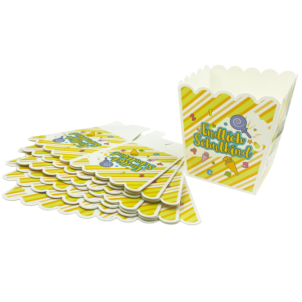 Oblique Unique® 10er Set Deko-Schachteln Mit Kreuz-Motiv – Weiße Geschenkboxen Für Taufe & Hochzeit (4,3x4,3x6 Cm)