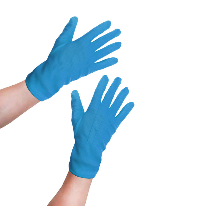blaue handschuhe karneval Handschuhe Herren und Damen Handschuh königsblau für Fasching Karneval — Oblique Unique