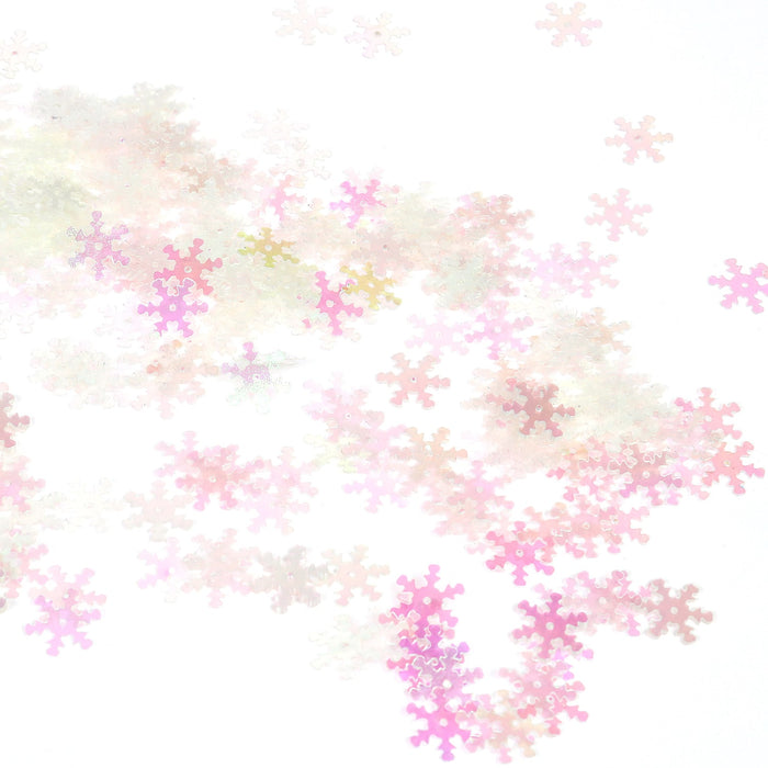 Schneeflocken Konfetti Schnee Streu Deko Tischdekoration für Weihnachten Advent - irisierend