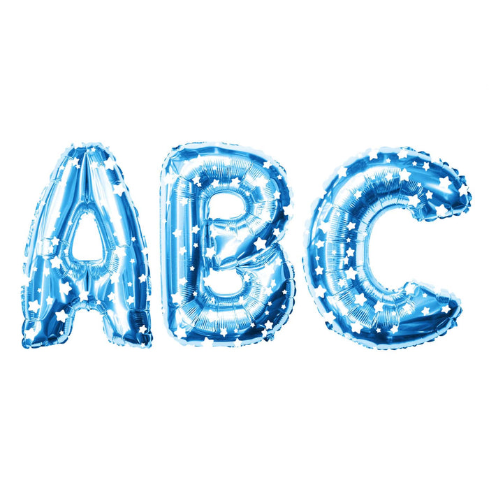 Folien Luftballon Buchstabe W Kinder Geburtstag Baby Shower Party Deko Ballon - blau