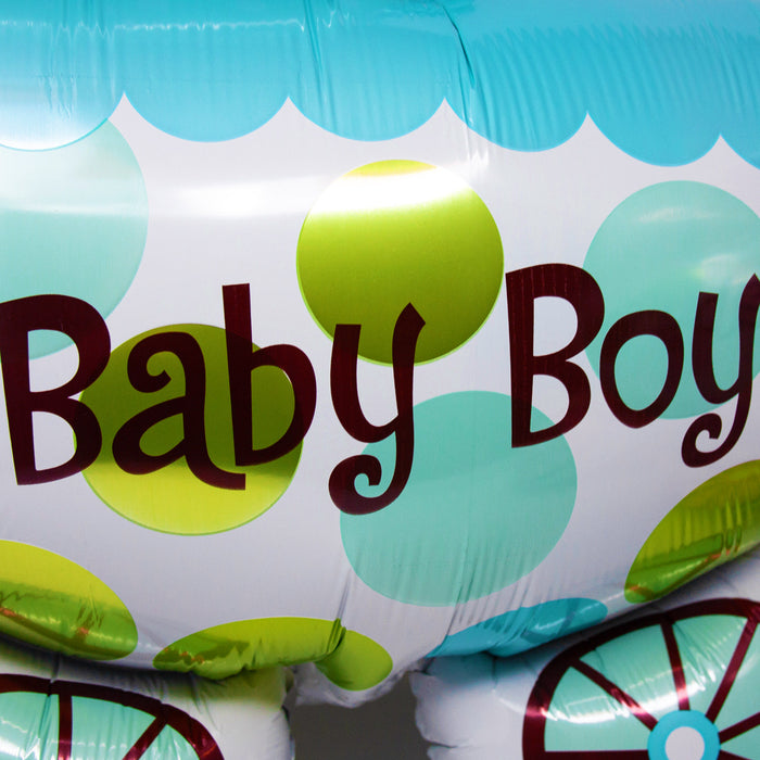 Folien Luftballon in Kinderwagen Form Baby Boy Folienballon für Baby Shower Party Geburt Jungs