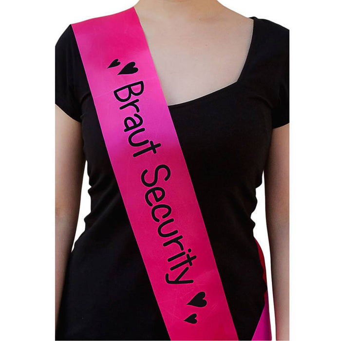 Schärpe Braut + Braut Security Set JGA Hen Party Bride to be pink