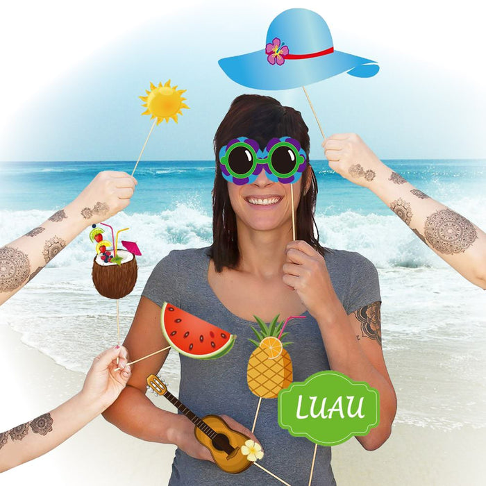 35 Fotorequisiten Fotoaccessoires Sommer Hawaii Party Photo Booth